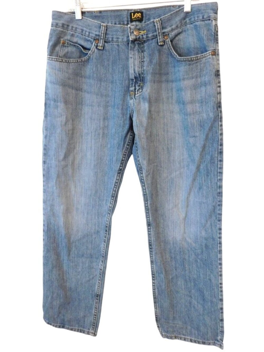 Lee Regular Fit Blue Jeans 34x29 Dadcore Y2K Americana Denim Actual 36"